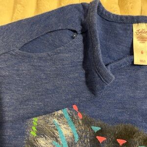 Justice neon cat shirt